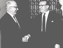GW Lindley being congraulated at his retirement function in 1967
