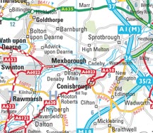Map of Conisbrough